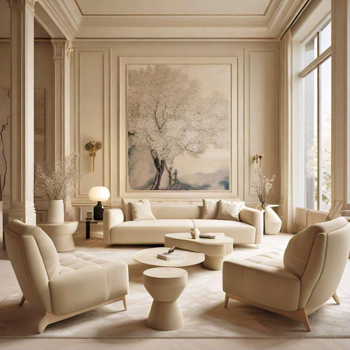 What Colors Compliment Cream Minimalist Decor