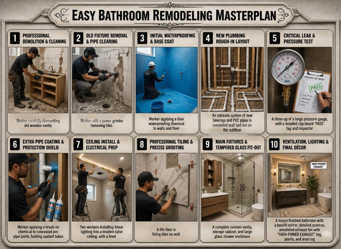 10-Phase Bathroom Remodeling Checklist for Perfect Renovation 5 Bathroom remodeling checklist