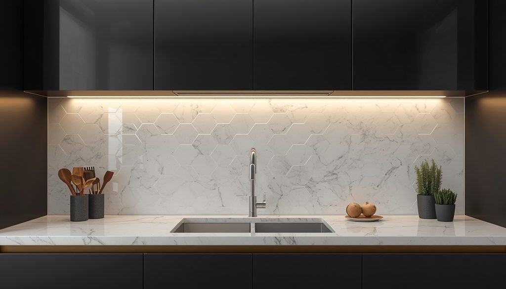 15 Smart Kitchen Remodeling Ideas on a Budget (DIY Guide) 6 Peel and stick subway tiles showing an easy kitchen remodeling idea on a budget