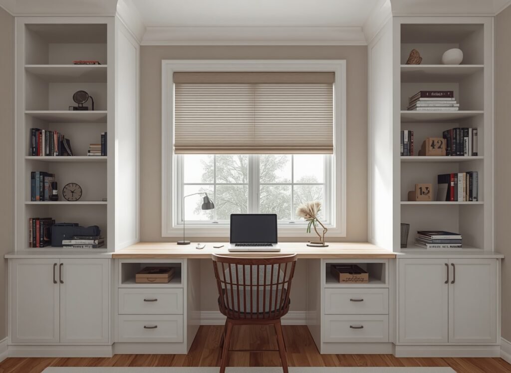 10 Tips for Navigate the Challenges of Small Space Design 9 Bedroom window converted into a wooden desk and study space